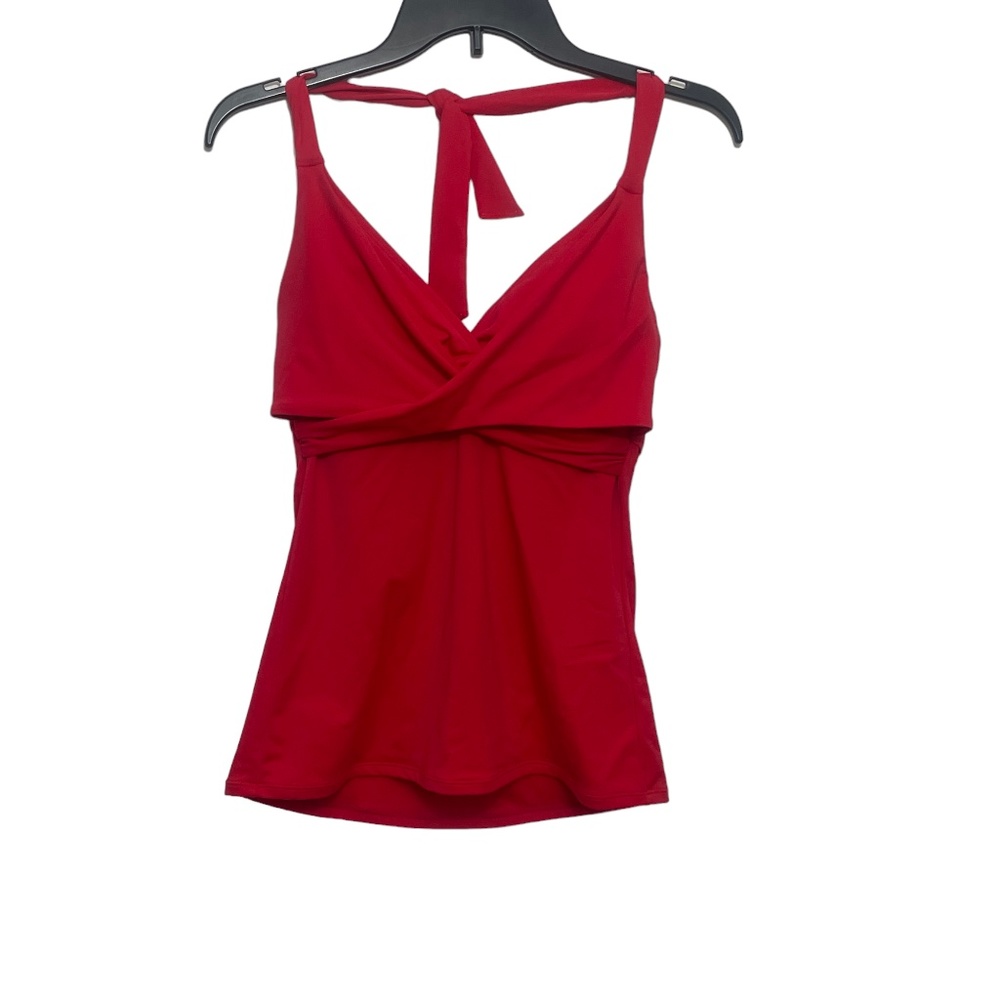 Athleta 34B Halter Red Bathing Suit top (could just be a top) Padded (removable) - Picture 4 of 6